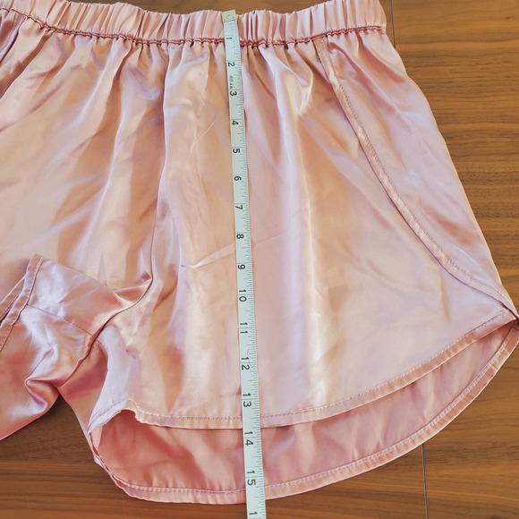 Ekouaer NWT Shorts Pajama Set Silky V-Neck Sz L Pink Barbiecore Bridal Lingerie - Picture 11 of 11